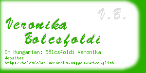 veronika bolcsfoldi business card